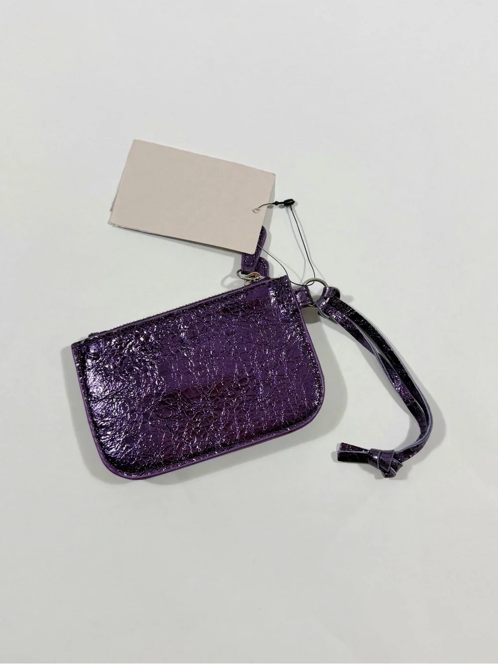 Balenciaga Le Cagole Arena Wallet Metallic Purple